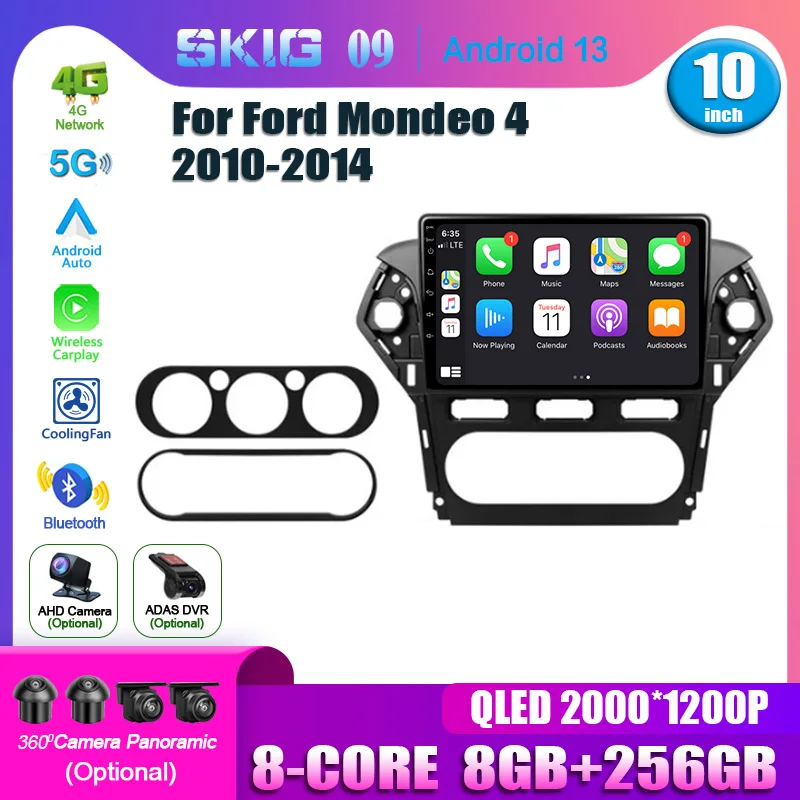 

Car Radio Android 14 For Ford Mondeo 4 2010-2014 Multimedia Video Player auto radio Navigation Carplay GPS 5G WIFI QLED DSP