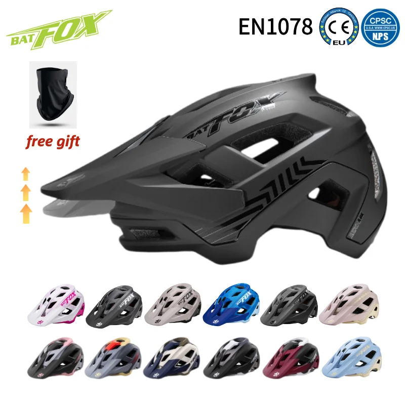 

BATFOX горные велосипедные шлемы, регулируемые внедорожные легкие спортивные шлемы для горного велосипеда на открытом воздухе, мужские и женские электрические велосипедные шлемы