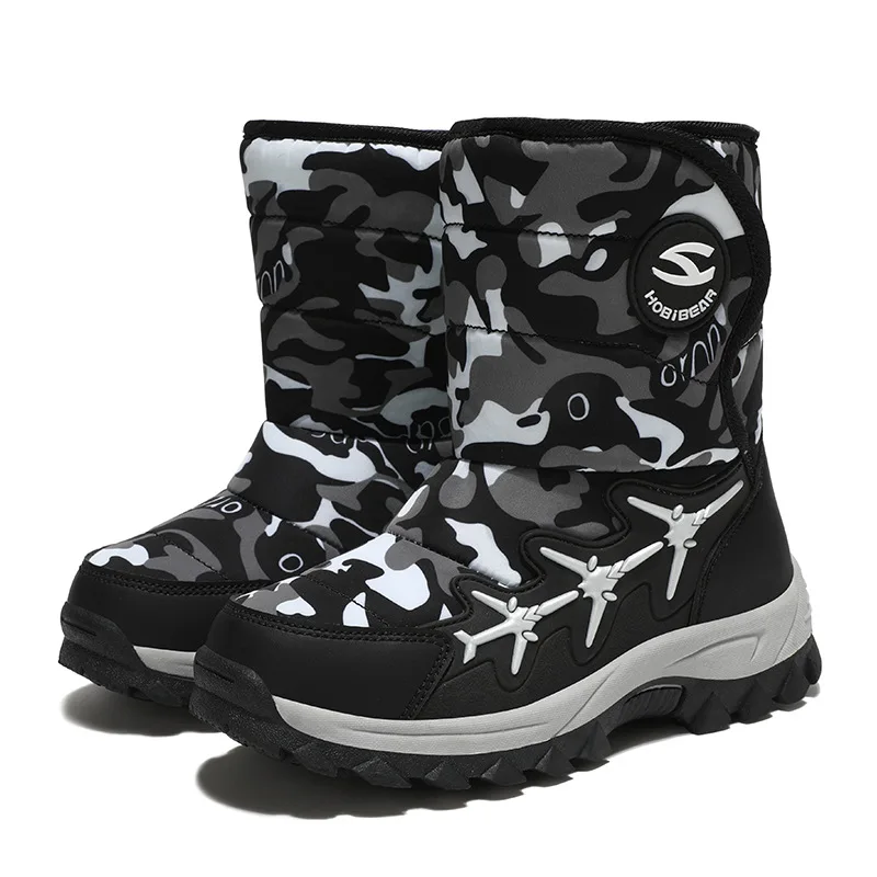 Cold Resistance -30℃ Boys & Girls Snow Boots Waterproof Outdoor Baby Kids Sports Casual Winter Children Shoes Size 28-39