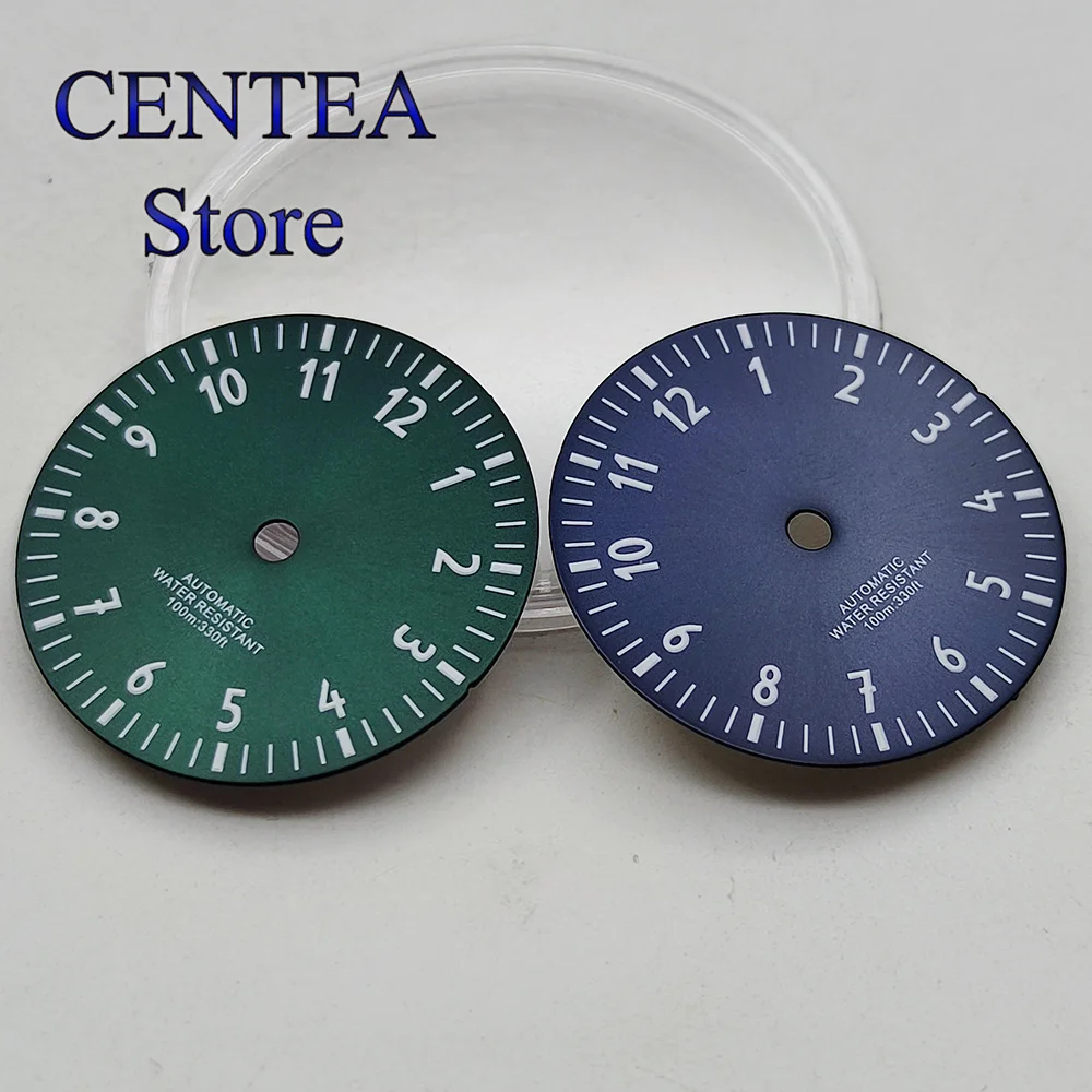 RICHUS 29mm Dial Green Luminous Black Blue Green White Watch Dial fit NH35 NH36 ETA 2836 2824 DG 2813 3804 Miyota 8215 movement