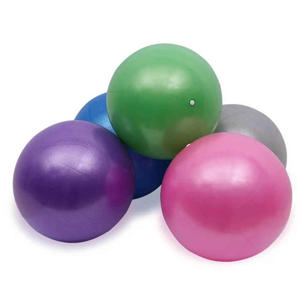 25cm Mini Yoga Ball Soft Pilates Exercise Gym Ball PVC Non Slip Home Training Balance Stability Inflatable Straw Exercise Balls