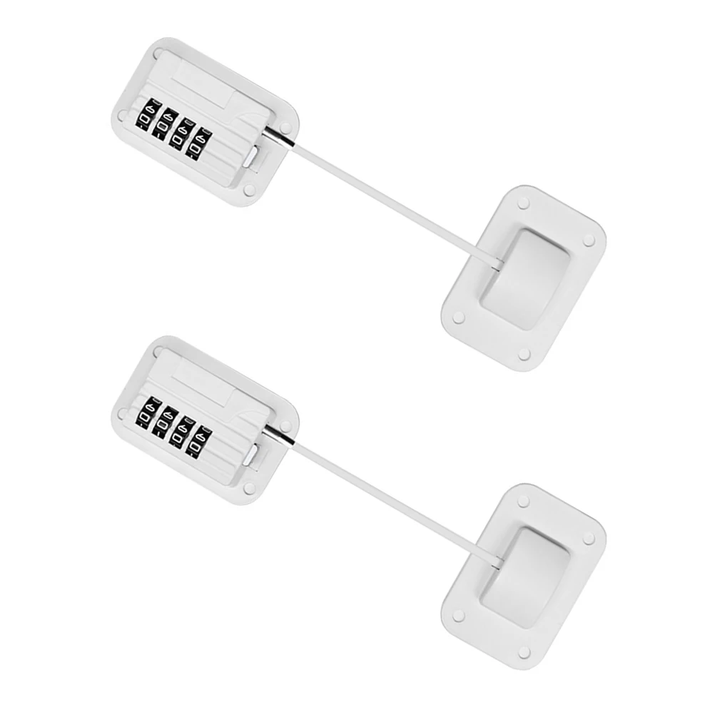 

Window Lock 2 Sets Child Proof Cabinet Refrigerator Door Fridge Safety ABS Stainless Steel Easy Apply Kids Security Household
