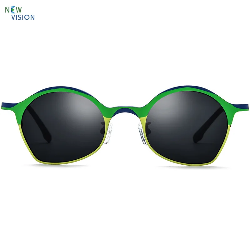 

Colored Pure Titanium Sunglasses for Men Women New Cat Eye Personalized Driving Polarized Sun Glasses Support Prescription Lens