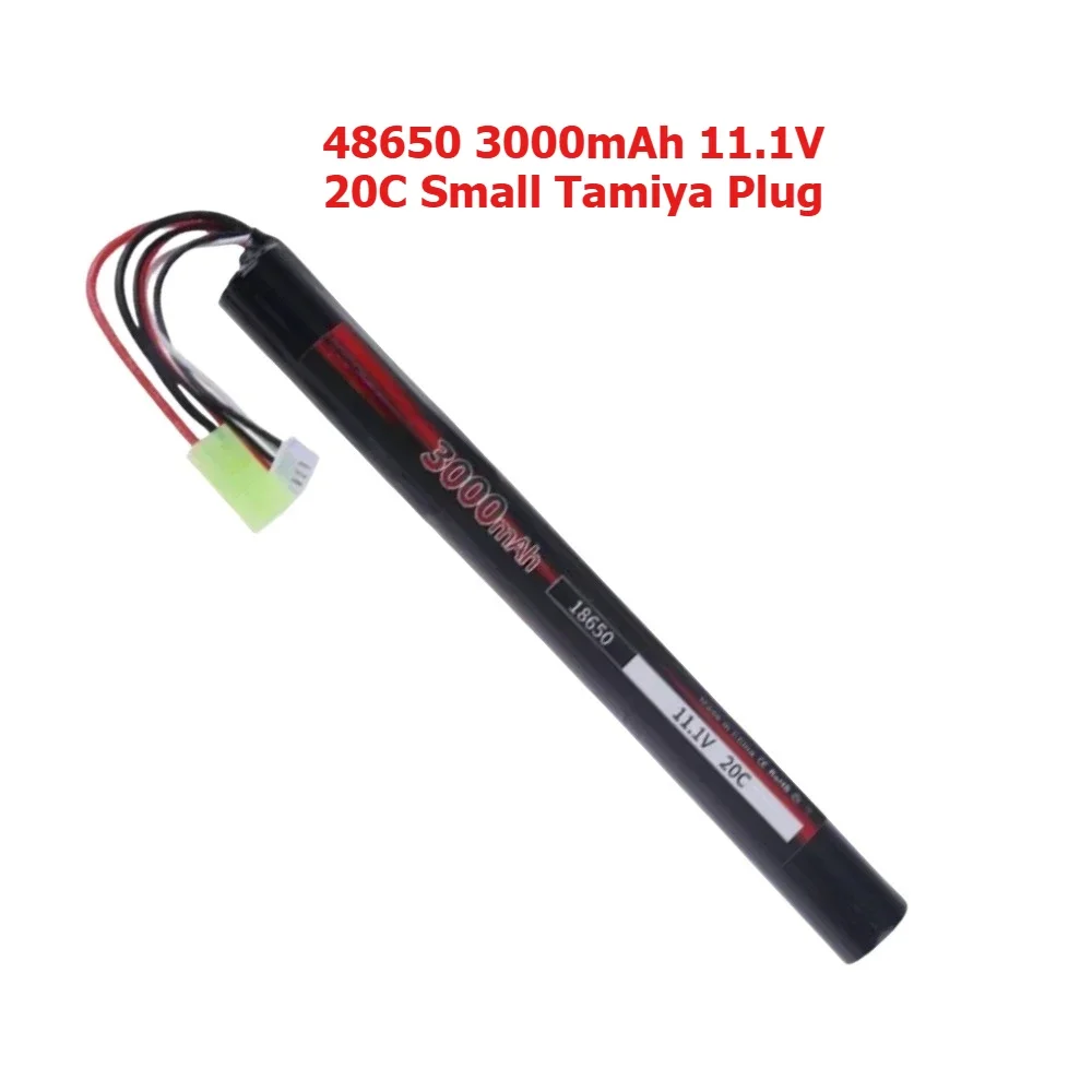 For Mini Airsoft Gun RC Model Toys Accessories 3S 11.1V 3000MAH 18650 Lipo Rechargeable Battery Small Tamiya Plug