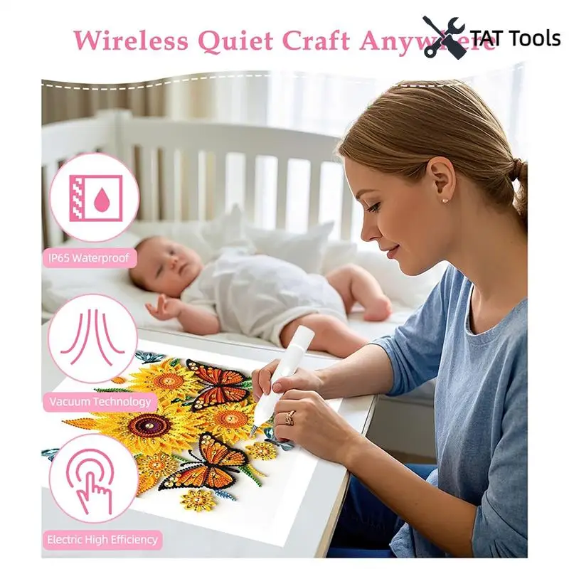 

Электрическая ручка для рисования бриллиантами, безвощеная вакуумная ручка для рисования бриллиантами, аксессуары для взрослых и детей