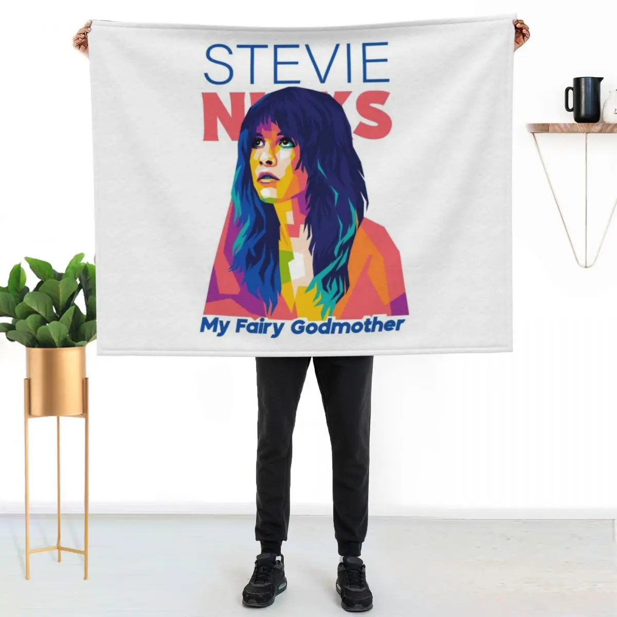 

Stevie Nicks Is My Fairy Godmother Throw Blanket Soft Bedroom Blanket for Night Sleeping