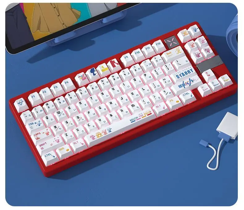 

Bocchi the Rock тема, изготовленная на заказ колпачок для киберспорта, игровая анимация, высокое качество, PBT Chreey Dye-Sub, индивидуальная механическая клавиатура, колпачок