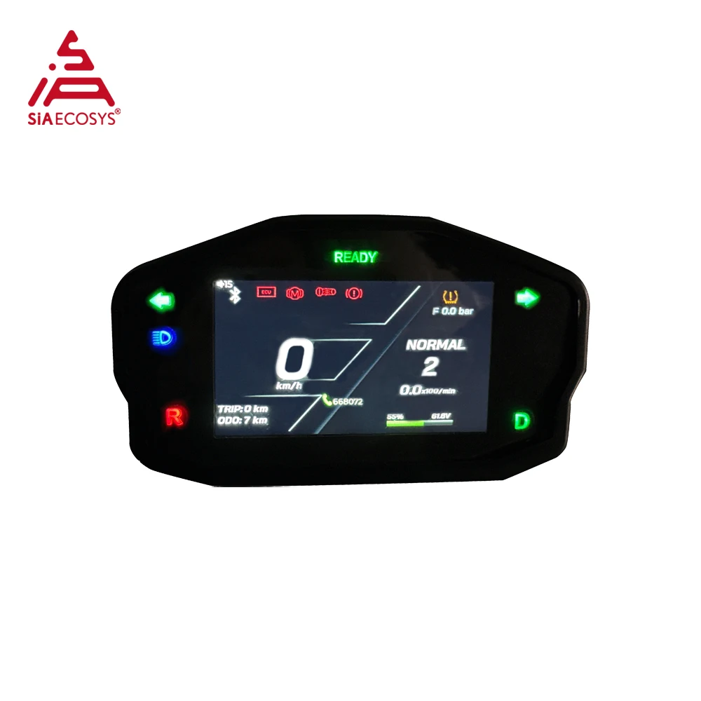 SiAECOSYS New Arrival SCJV4-01 4.3inch Speedometer Display with Tire Pressure Sensor and Horn for Electric Scooter Motorcycle