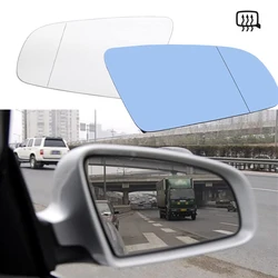 Left/Right Door Side Heated Wing Mirror Glass Rearview White Blue For Audi A3/S3 A4/S4 A6/S6 2002-2008 8E0857535E 8E0857536E