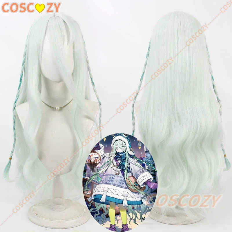 เฟท/แกรนด์ออร์เดอร์ ลูฮีคอสเพลย์วิกผมสีเทาอ่อน-สีฟ้าเส้นใยทนความร้อนผมเกม FGO ฮาโลวีนสั้นตรงหน้าม้าถักวิกผม