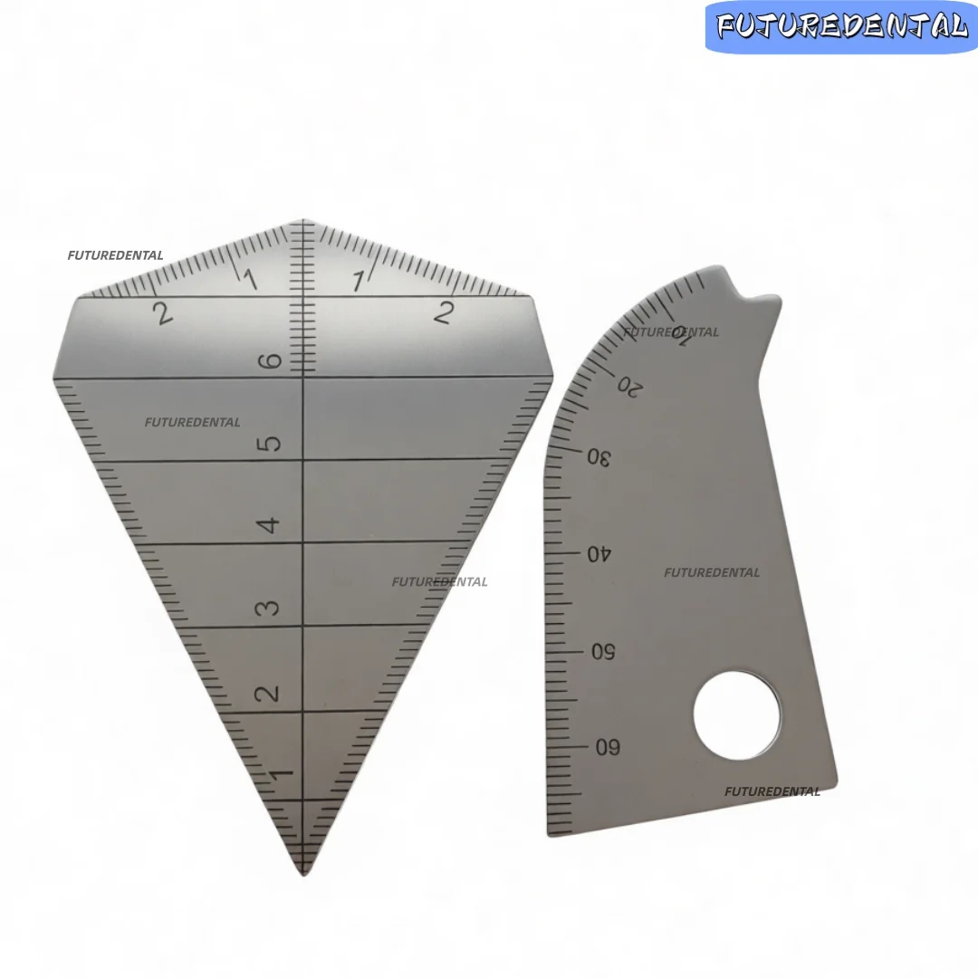 Professional Dual-Head Orthodontic Gauge: Curved & Straight Tips for Precise Occlusal Measurement &Analysis