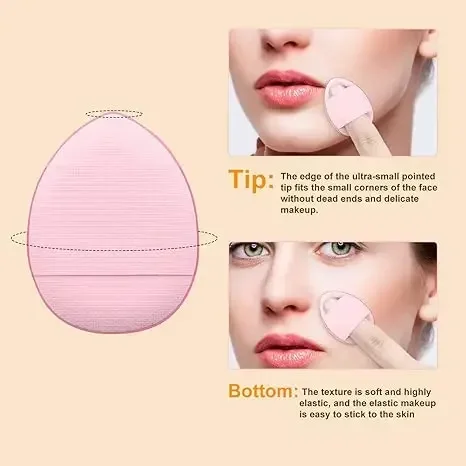 New Mini Finger Foundation Powder Puff  Small Air Cushion Detail Makeup Sponge Wet And Dry Concealer Cream Blend Cosmetic Tools