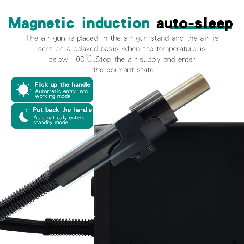 High Speed Digital Soldering Iron with Hot Air Gun 959D+, Eddy Current, Mobile Phone Chip Repair