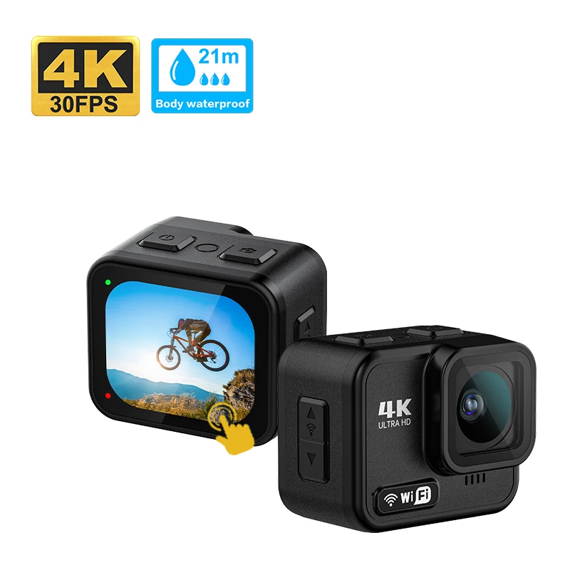 

Portable Mini 21M Body Waterproof 4K@30fps 2.1"Full Screen Mini SPRITE GROUP Touch Screen Diving Action Camera