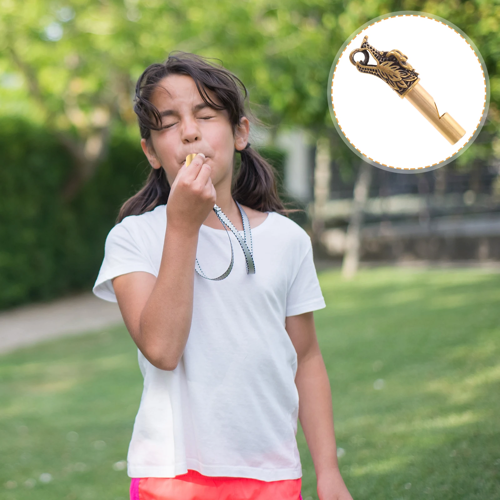 

Faucet Whistle Keychain Portable Camping Whistles for Emergency Brass Outdoor Life-saving Multifunctional Child Signal