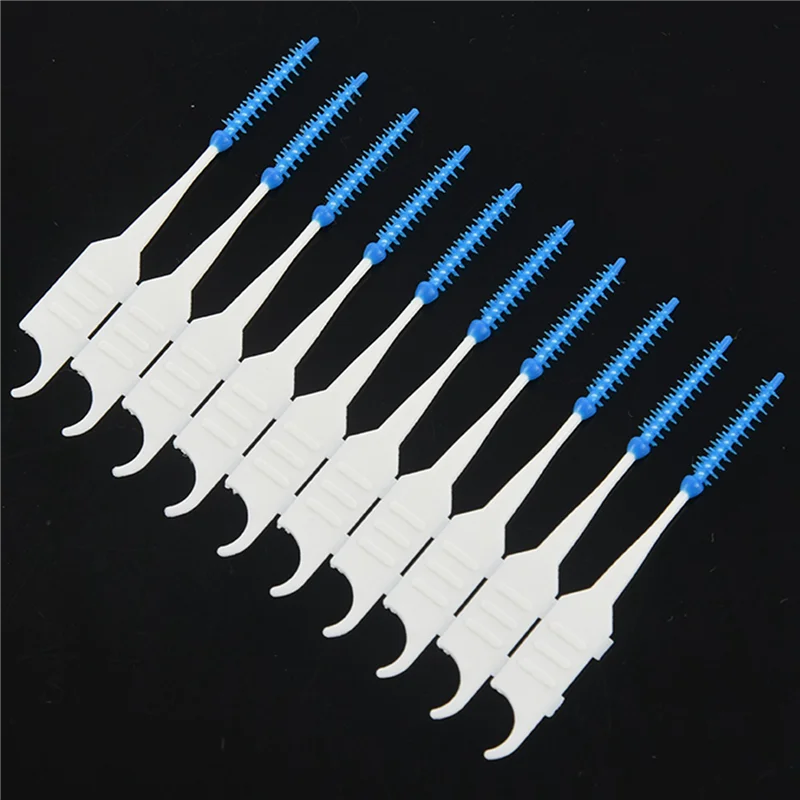 400Pcs Teeth Toothpicks Floss Picks Interdental Brush Stick Tooth Clean
