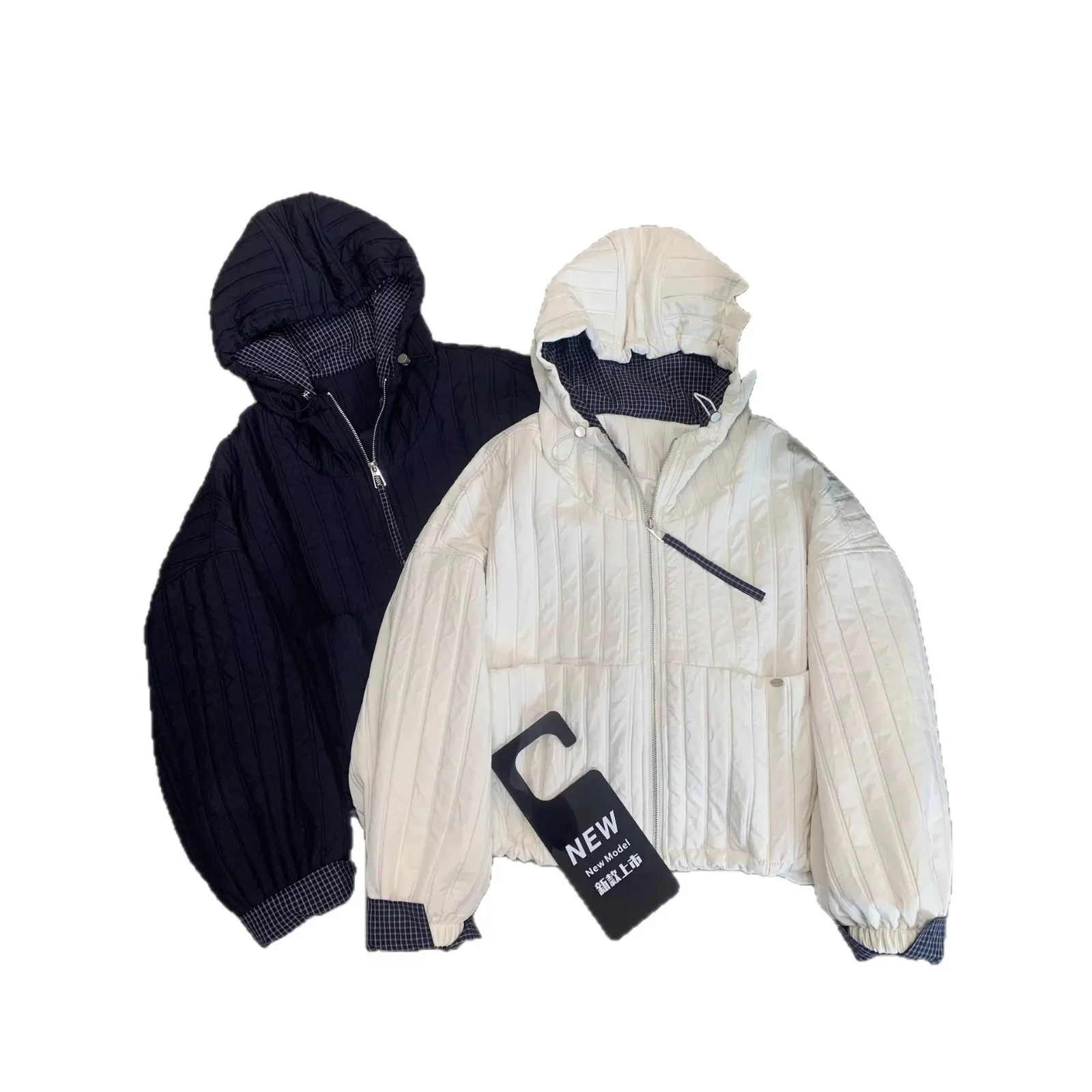 

2025 Autumn/Winter New Round Neck Long Sleeve Cotton Jacket for Women, Loose Fit, Versatile, Lightweight Cotton Coat