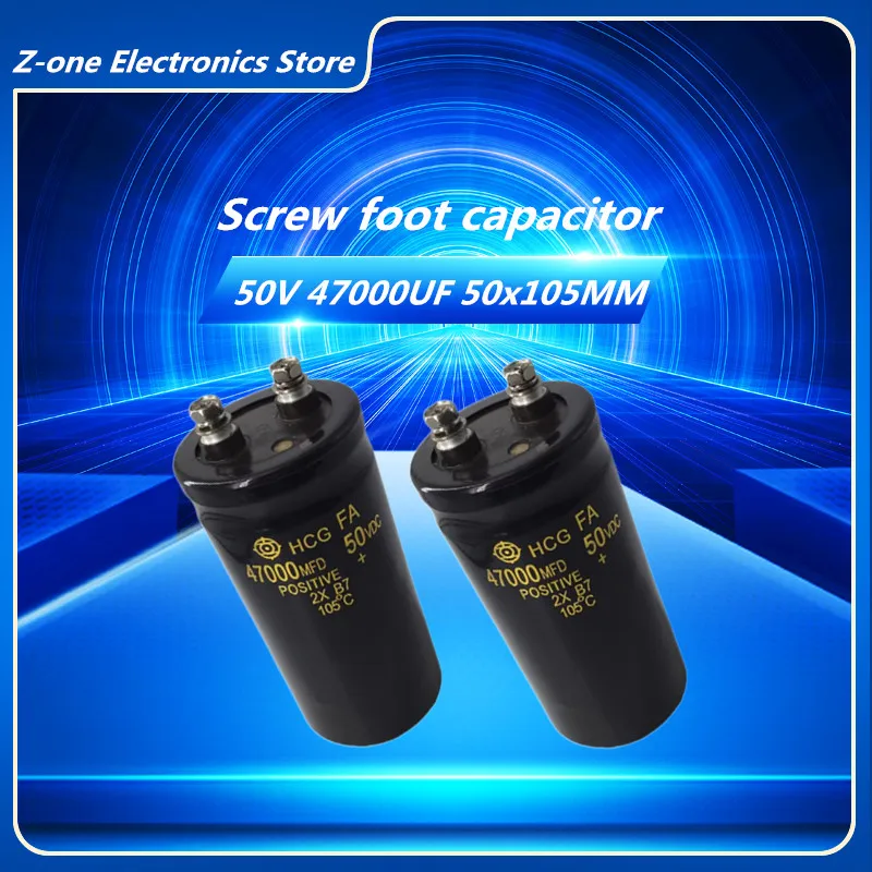 

50V 47000uF 50x105mm Electrolytic Screw Capacitor Amp Power Supply 105℃ 50V 47000UF