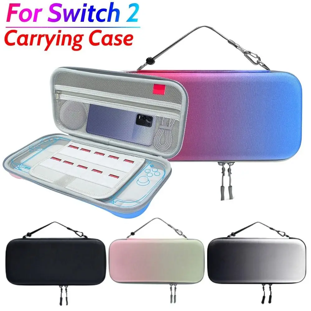 

EVA Multi Functional Protective Case Oxford Cloth Gradient Color Travel Carrying Case Drop-proof Dustproof for Nintendo Switch 2