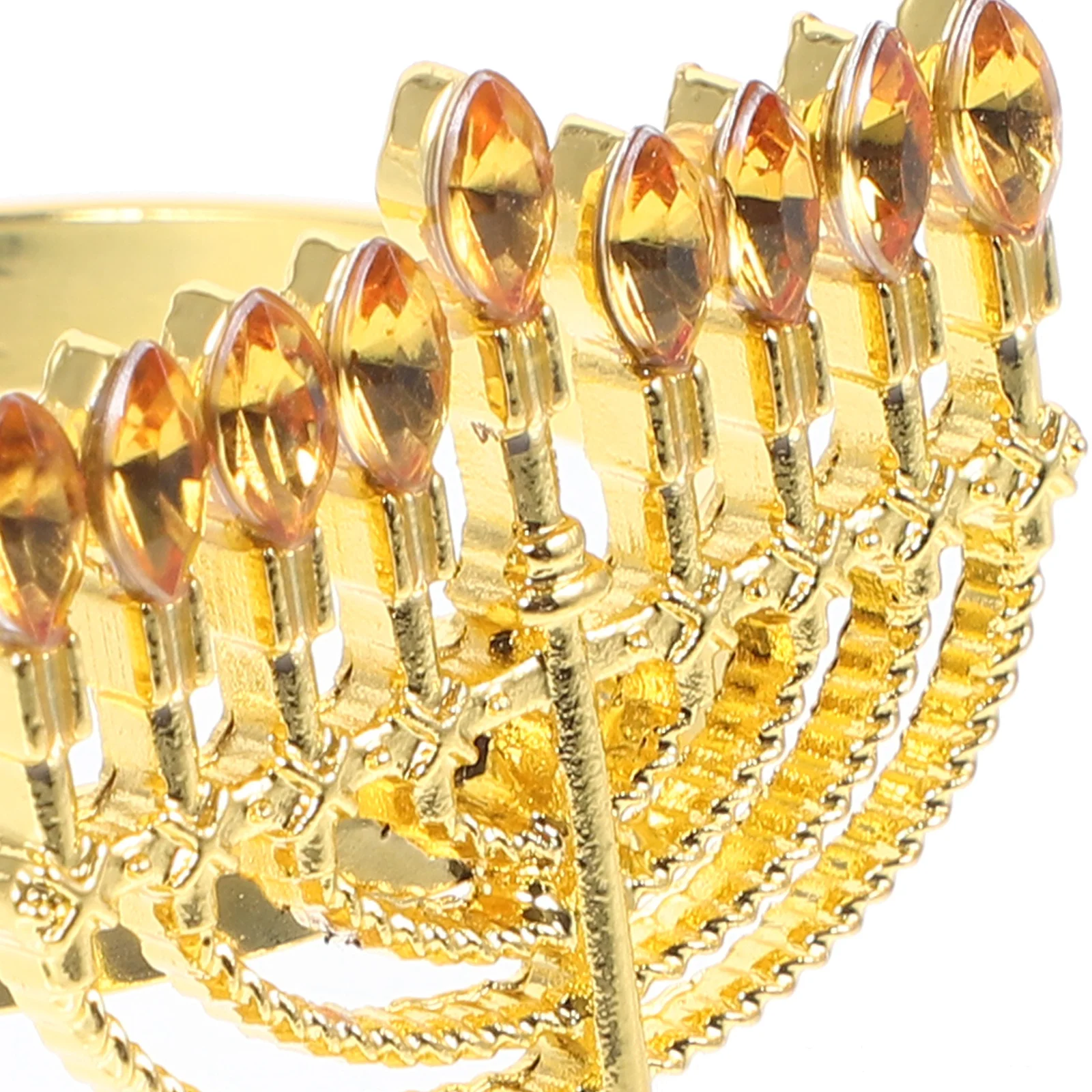 

4Pcs Metal Napkin Rings Hanukkah Style Decorative Buckles for Dining Table Festive Holiday Party Elegant Napkin Clasps Home