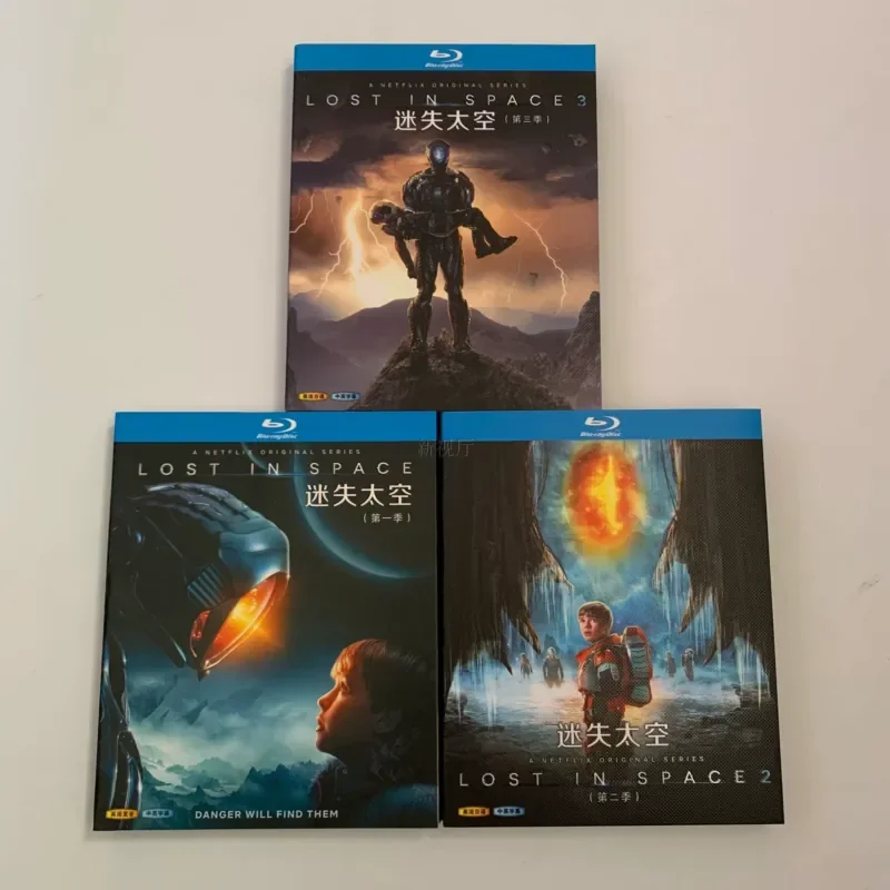 BD Blu-ray de alta definición, serie de ciencia ficción Lost in Space, temporadas 1-3, colección de 7 discos