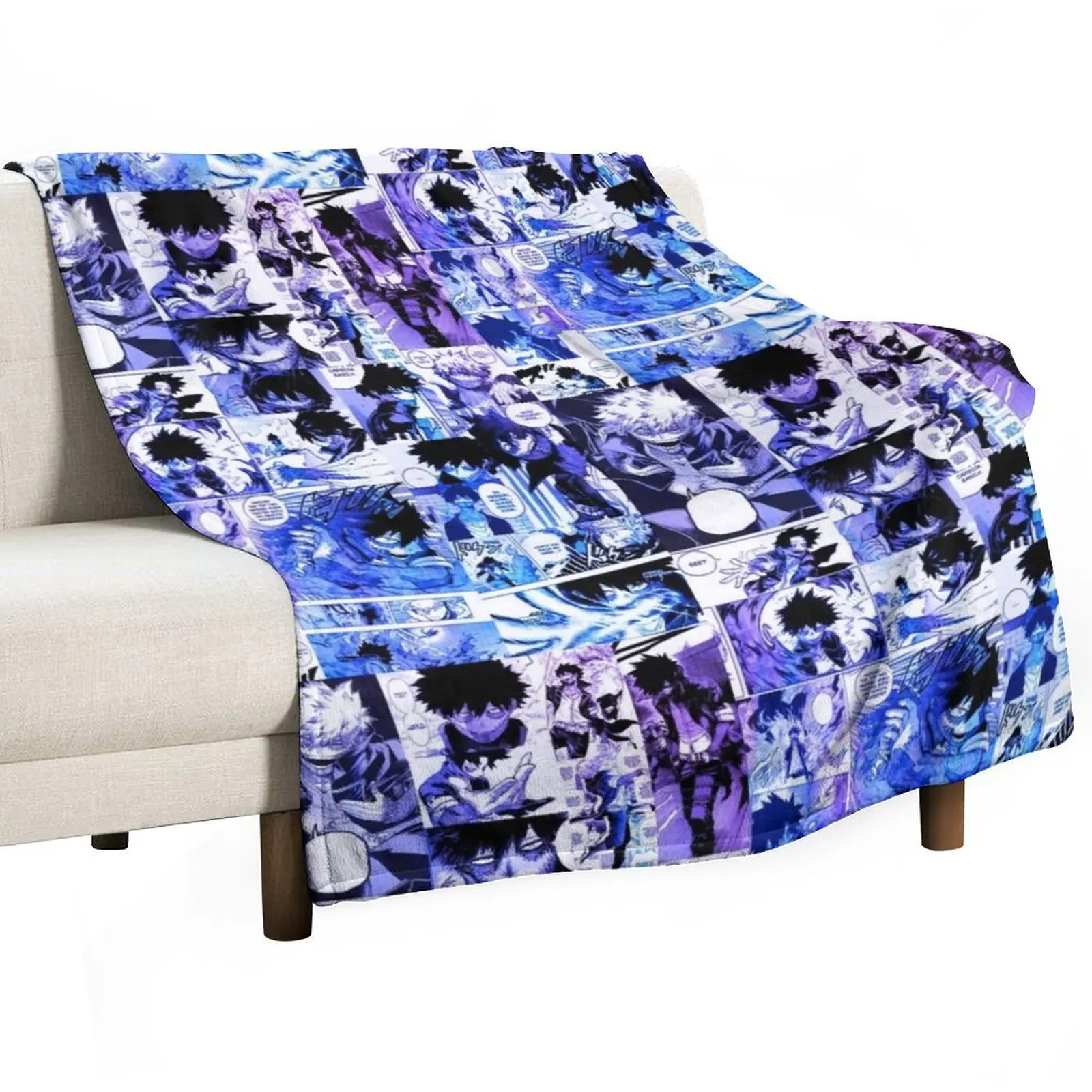 

DABI MANGA PANEL COLLAGE Throw Blanket For Sofa Thin Designers Blankets For Sofas Kid'S Blankets