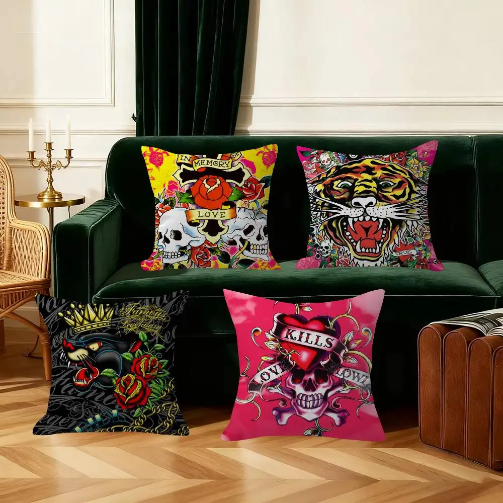 Fashion H-Hardy E-EdS LOGO   Decorative Room Aesthetics Pillow Case Home Decor Bedroom Sofa Bed Pillow Cover 45x45