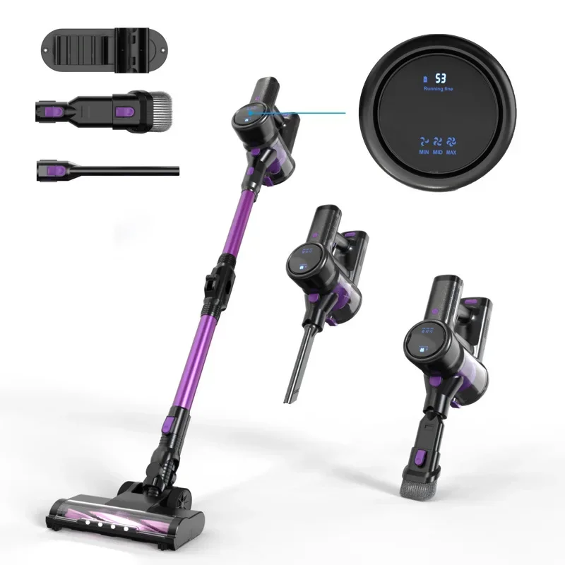 Household wireless vacuum cleaner 250W brushless motor high power carpet handheld vacuum cleaner