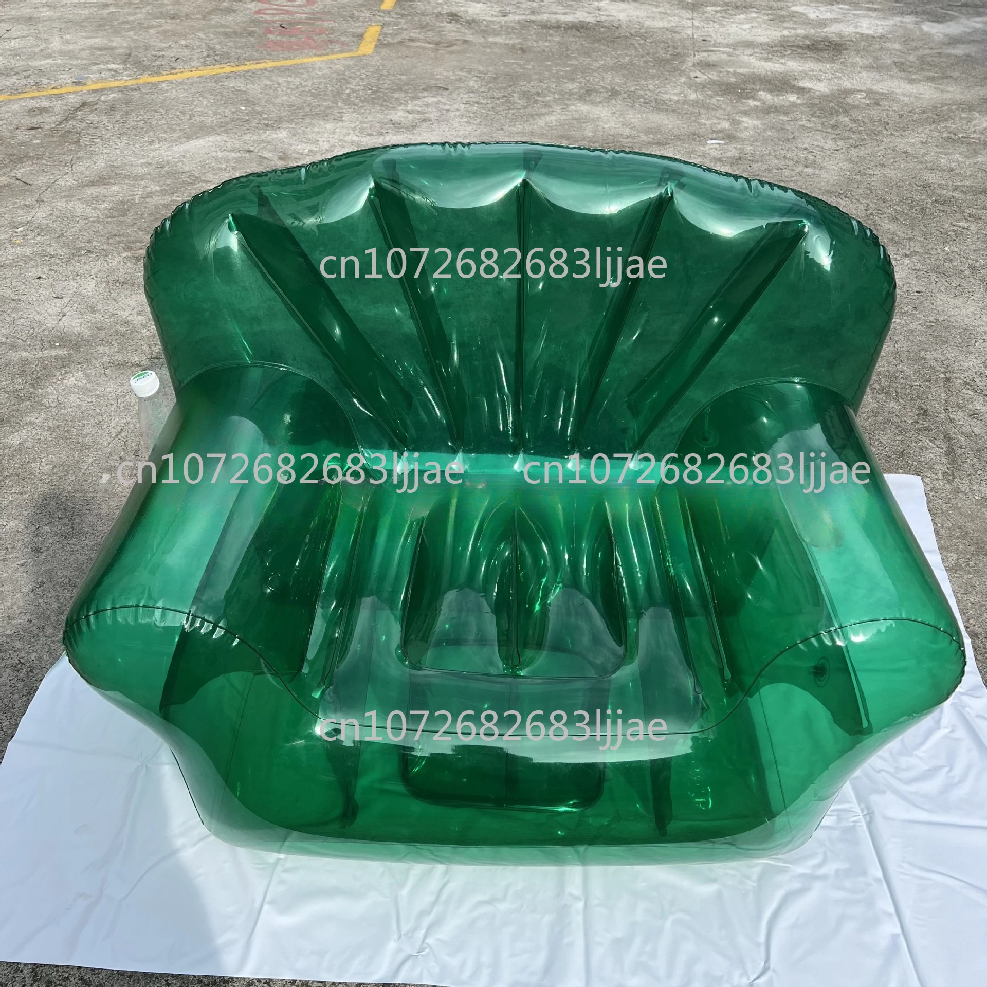 Inflatable Transparent PVC Sofa Single Seat Lazy Recliner Doll Stool for Camping Portable 70cm 85cm 110cm Options Available