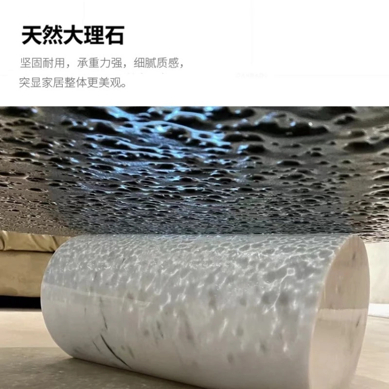 大理石の水紋コーヒーテーブル、ホットメルトラウンドガラスのモダンなシンプルさ