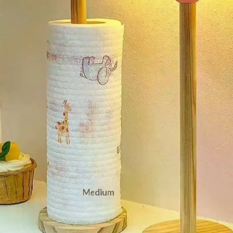 Wood Toilet Paper Holder No Drill Kitchen Storage Tissue Hanger Bathroom Accessories AntiSlip Vertical Tissue Holder Tissue Rack
