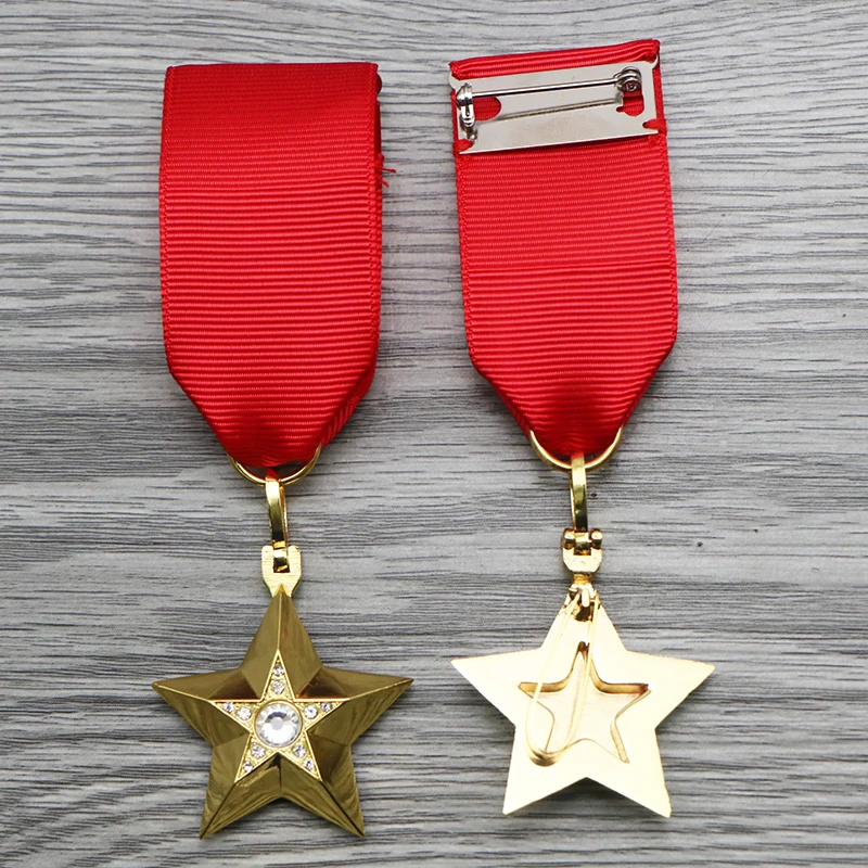 Soviet Union Grand Marshal Lenin Red Star Five Star Ribbon Medal Badge