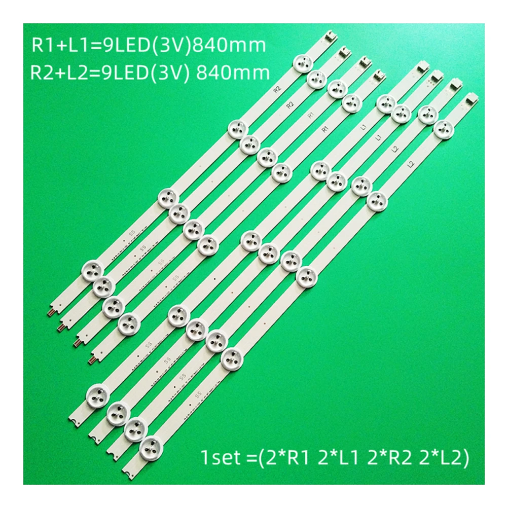 8 PCS LED Backlight Strip For TOSHIBA 42L6453B 42L6453DB 42PFH5209 42PFT6309 42PFK6309 42PFH5609 42PFH6309 42PFK5199