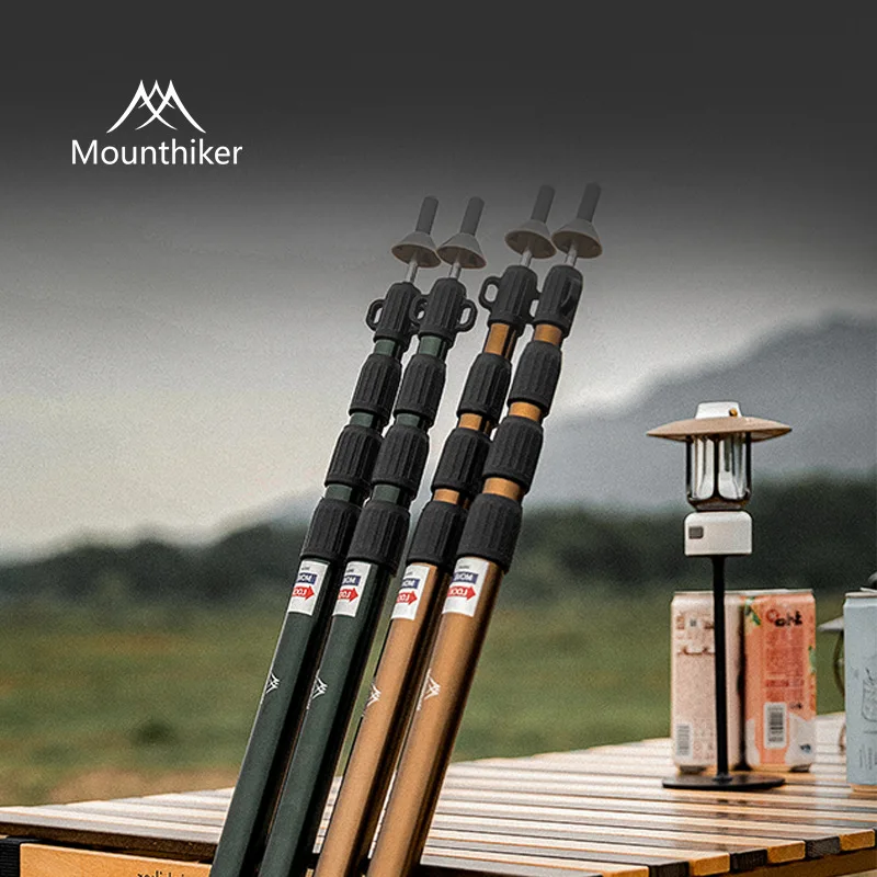 Mounthiker 2.8M Adjustable Tent Support Rod Beach Shelter Tarp Awning Pole Aluminum Alloy Tent Pole Accessories for Camping Tent