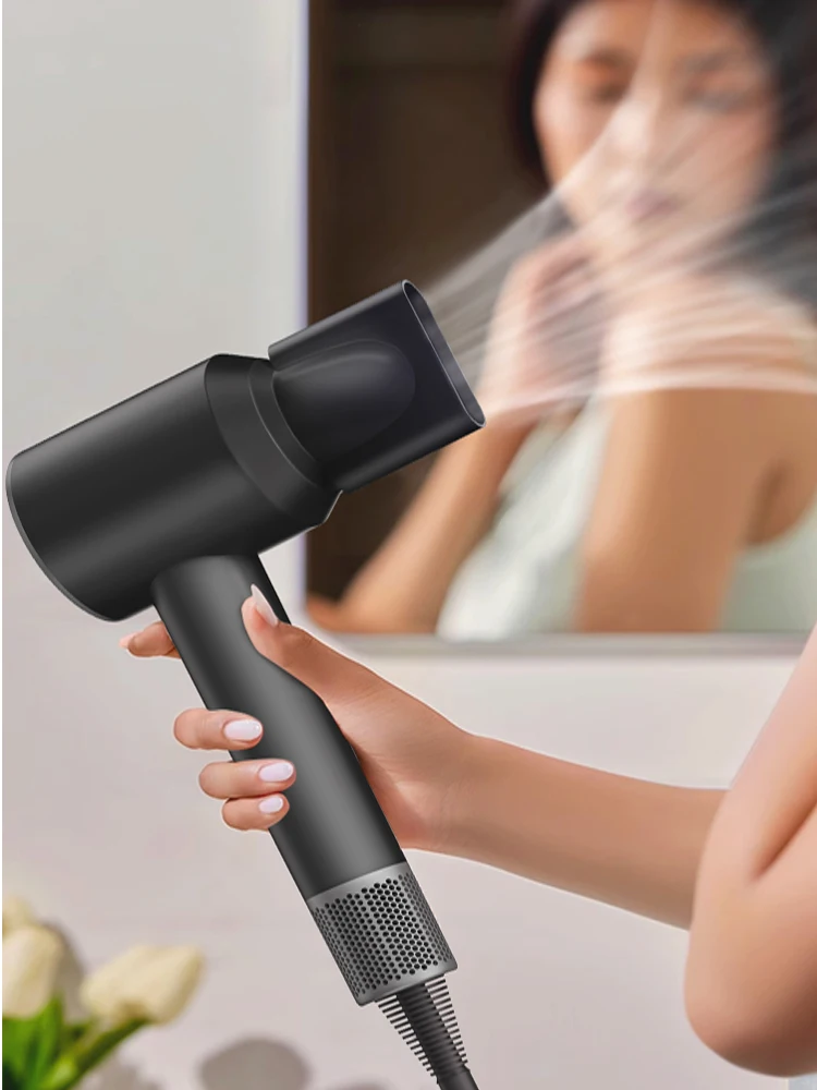 

Hair Dryer with Diffuser, Portable Blow Dryer for Curly Hair for Women/Men, Blow Dryer with Nozzle for Fast Drying as Salon