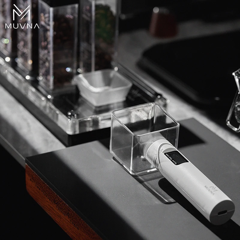 

MUVNA Coffee Bean Electronic Measuring Scoop, high precision home baking electronic scale, Coffee Bean Weighing（black/white）