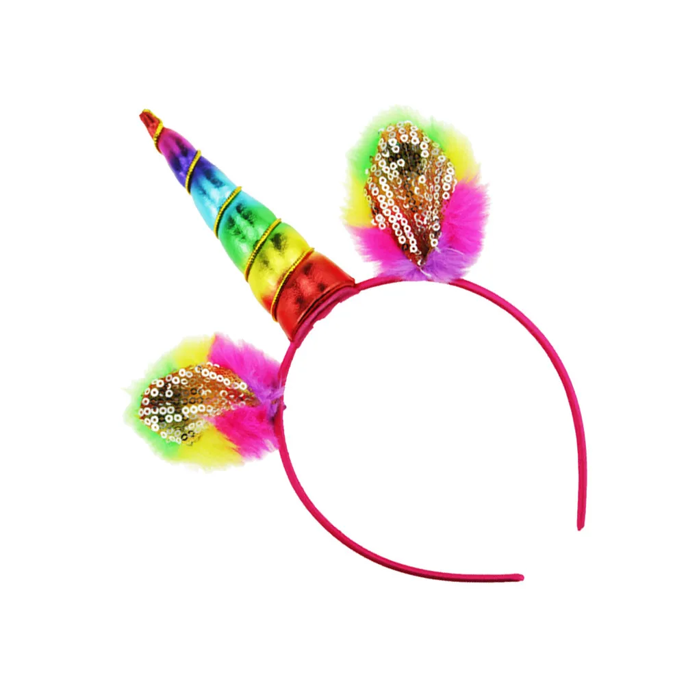 Unicorn Hair Hoop for Kids Comfortable Size Lightweight Non-Deformation Children Hair Bands Party Birthday Costume Accessories