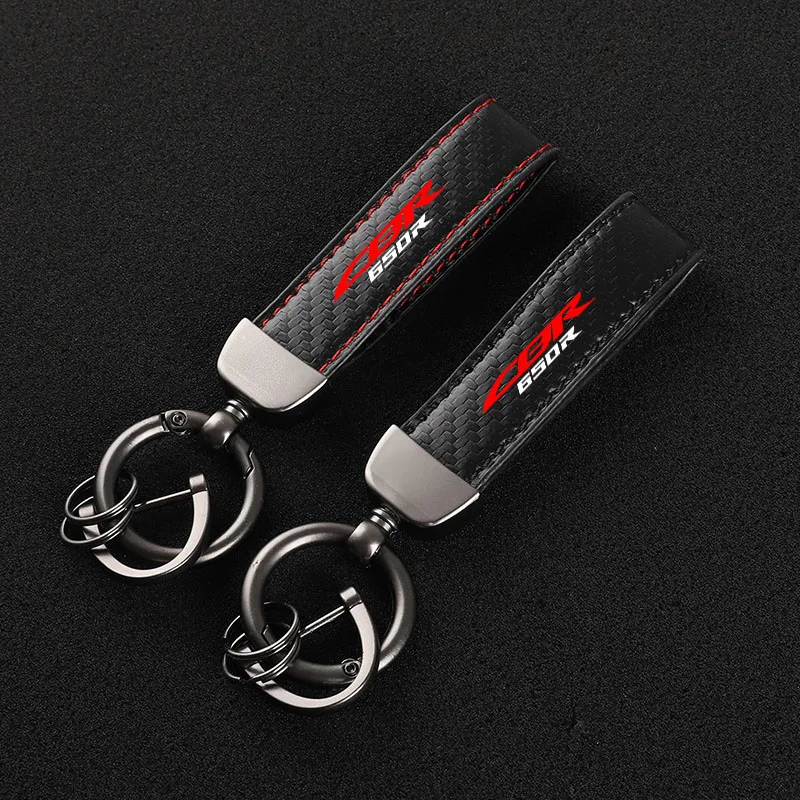 High-Grade Carbon Fiber Motorcycle Keychain Holder Keyring for Honda CBR650R CB650R CB650F Accessories