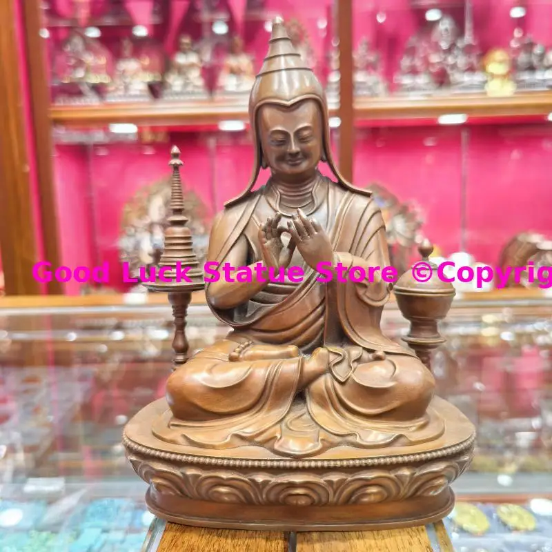 high quality Rare Buddha statue Atisa Aa ti sha tibet dpalmar me mdzad ye shes altar supplies HOME family temple worship 23cm