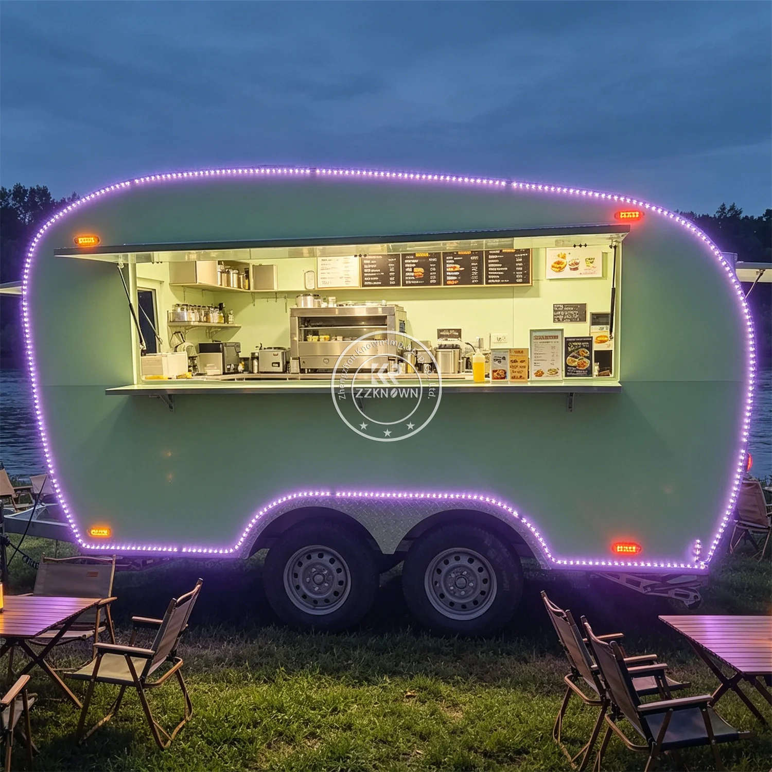 

Concession Food Truck Street Ice Cream Hot Dog Cart Customized Mobile Fast Food Trailer Fully Equipped