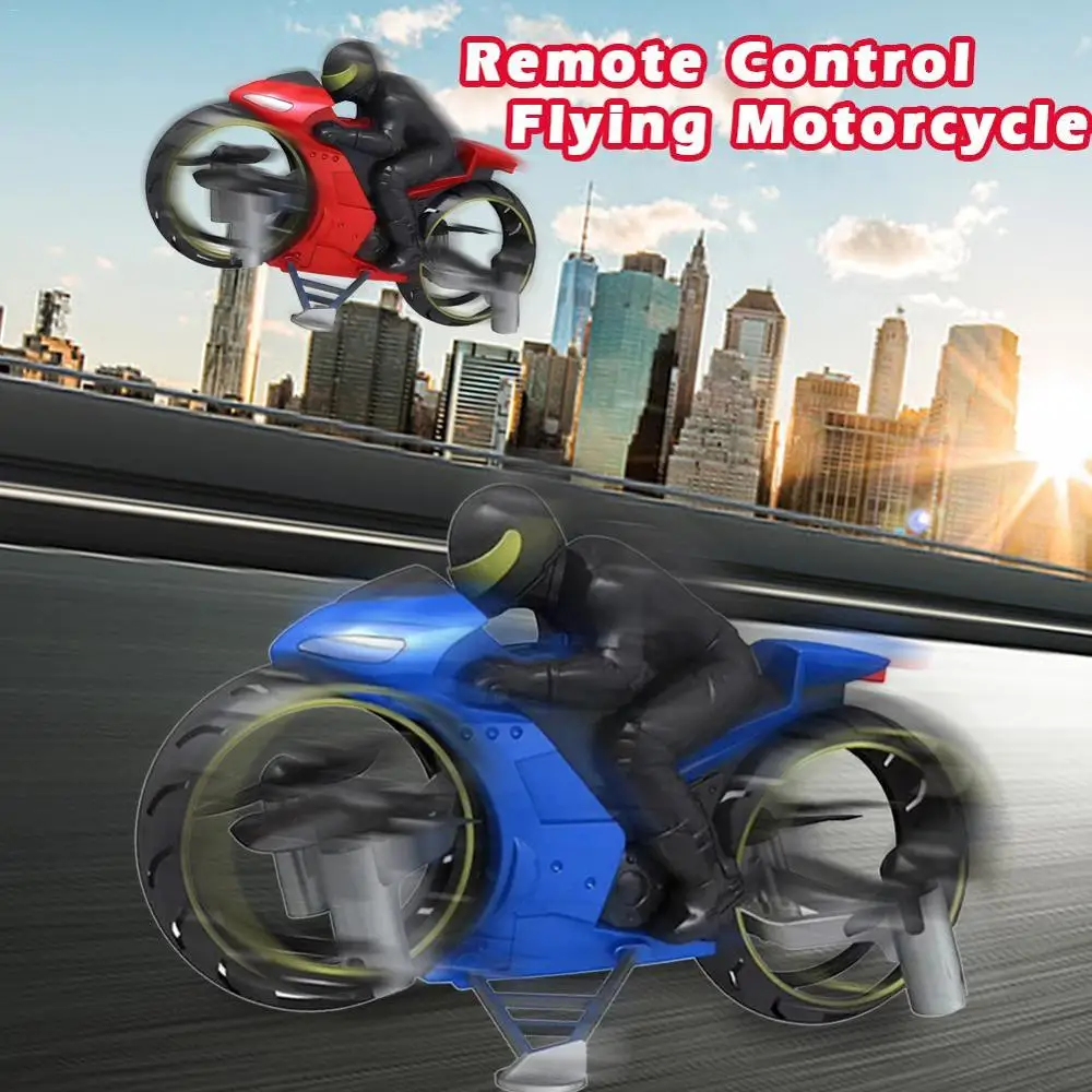 Remote Control Children's motorcycle toys Stunt Motorcycle Drone Land And Air Dual Mode RC Motorcycle Quadcopter Rechargeable