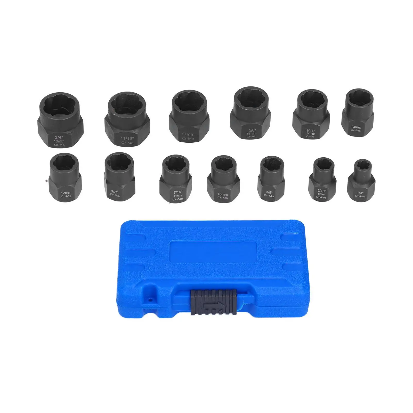 

13-Piece Impact Nut Remover Set Heavy Duty Precision Tool Set for Bolt and Nut Removal