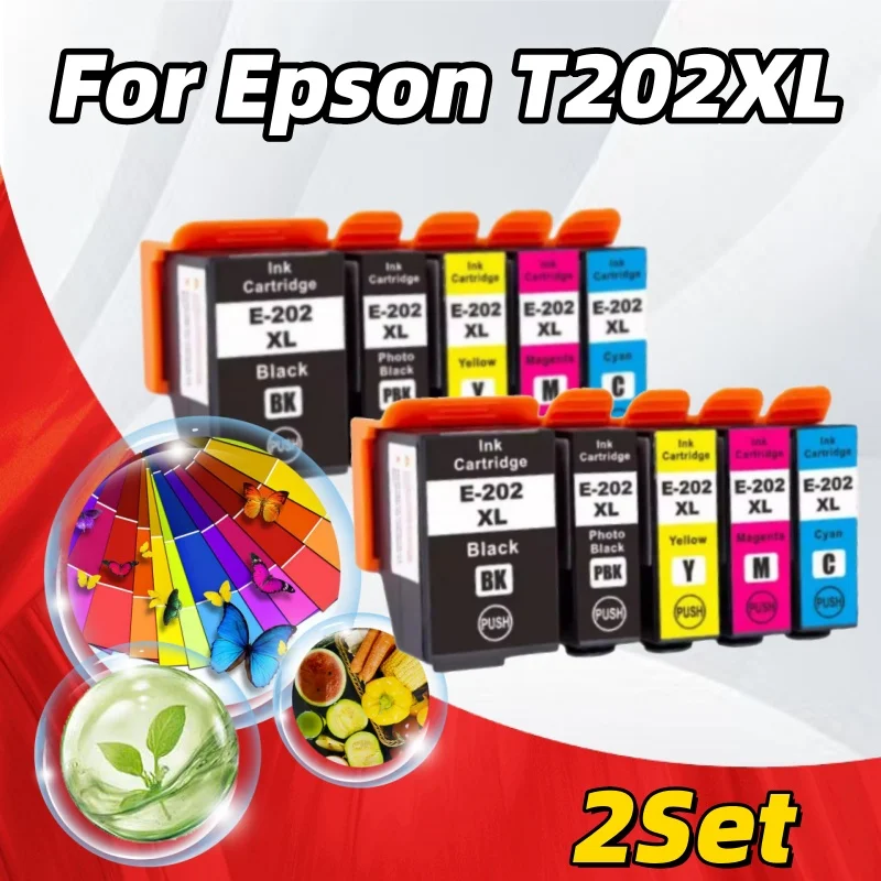 

2 компл. T202XL 202XL совместимый картридж для принтера Epson Expression XP-6000 XP-6001 XP-6005 XP-6100 XP-6105