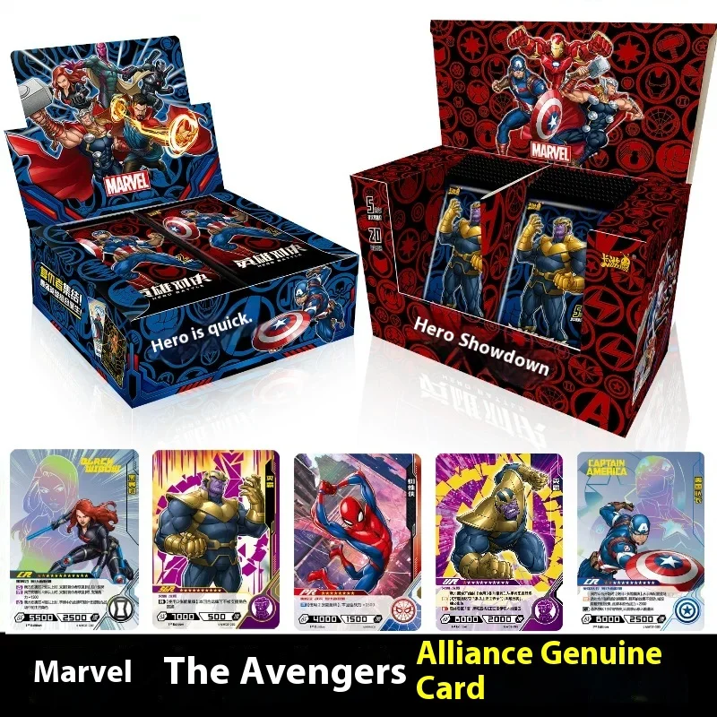 Colección Marvel Kayou Juego de cartas de edición legendaria - Spider-Man Iron Man Duel Combat Laser Phantom Toy Regalo para fanáticos de los héroes