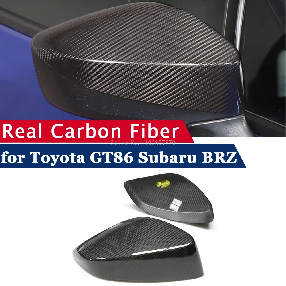 

Rearview Mirror Cover for Toyota GT86 Subaru BRZ 2012-2020 Real Carbon Fiber Side Mirror Shells Add on Frame Replacement Case