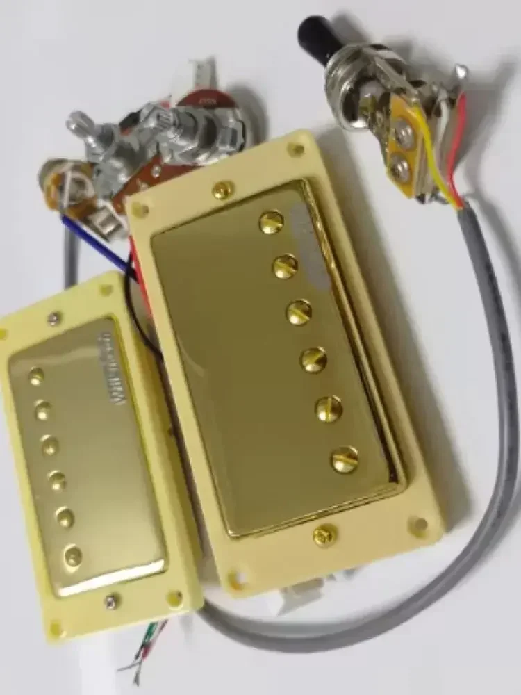 

Gold Upgrade Humbucker Pickup Wilkinson 4C Double Coil Pickups with 1VIT Wiring Harness Set Optional for Guitar