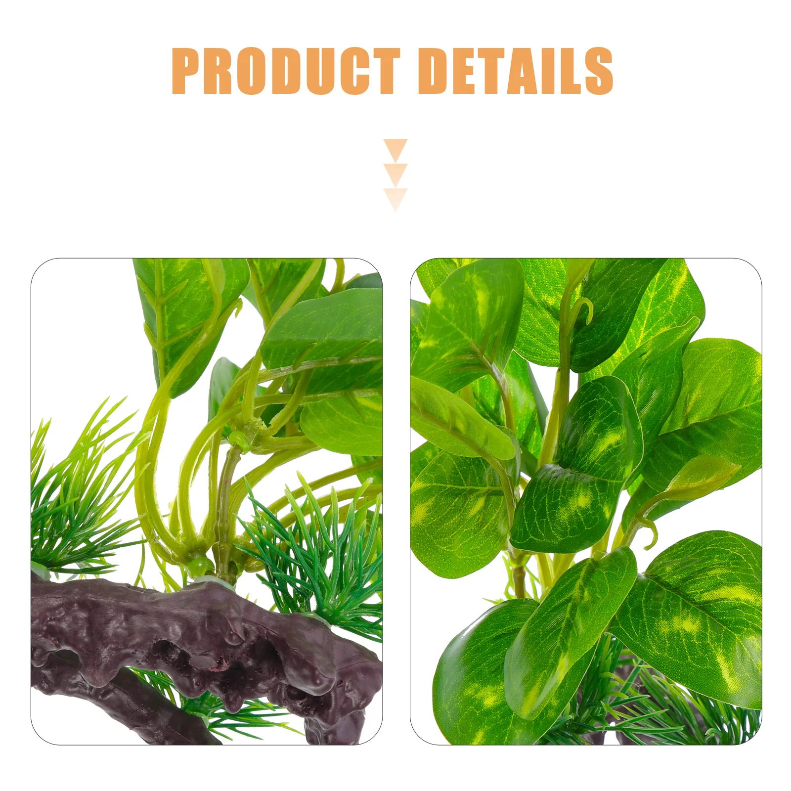 

Aquarium Water Plants Artificial Driftwood Fish Tank Decoration Green Realistic Hideout Aquatic Landscape Ornament Natural Style