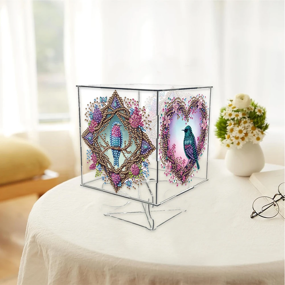 

DIY Diamond Art Painting Lamp Four Sided Diamond Painting Night Light Diamond Painting Table Lamp Arts Crafts Home Decoration