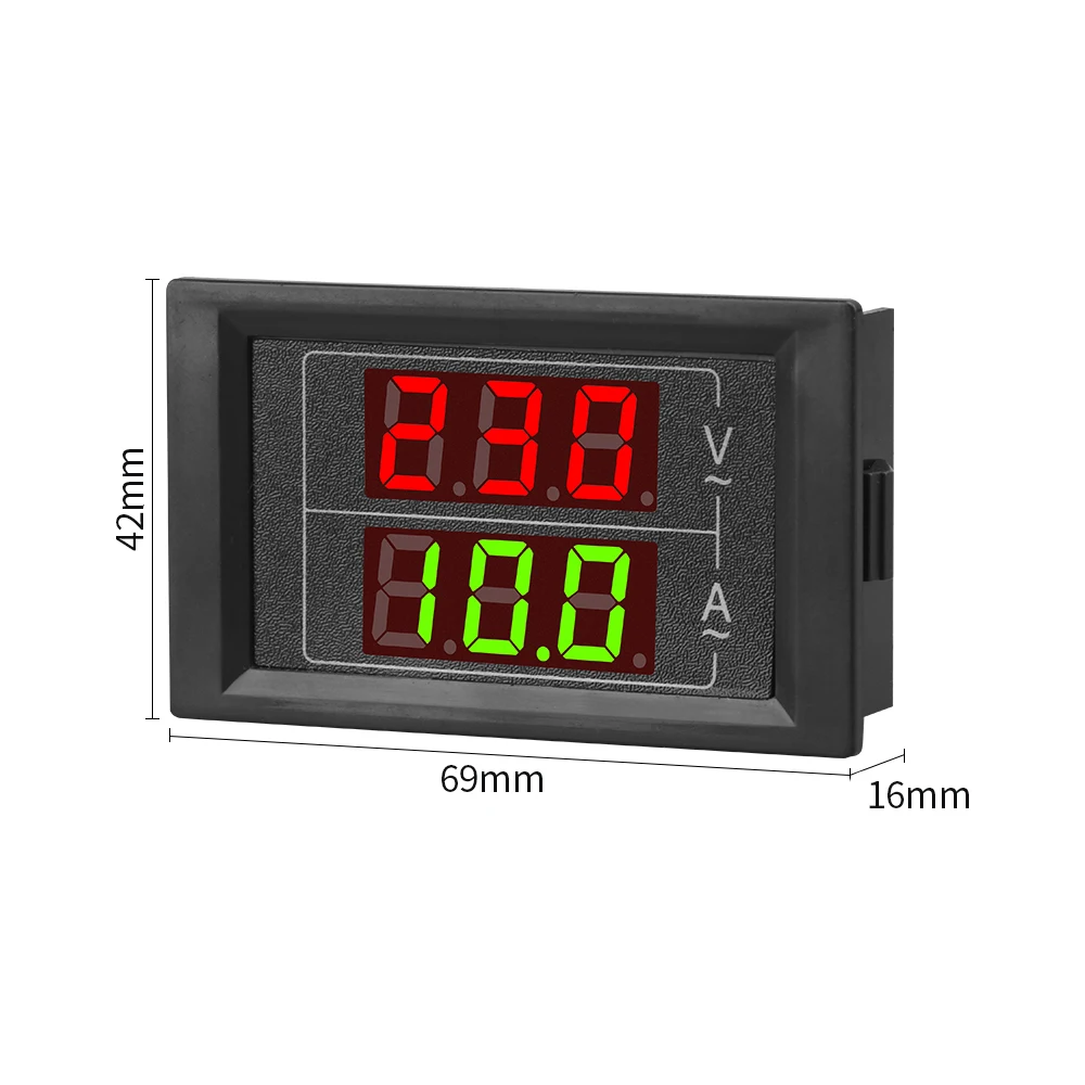 AC60-500V 100A Dual Display Voltmeter Ammeter Digital Voltage Current Meter Volt Amperimetro Detector with Current Transformer