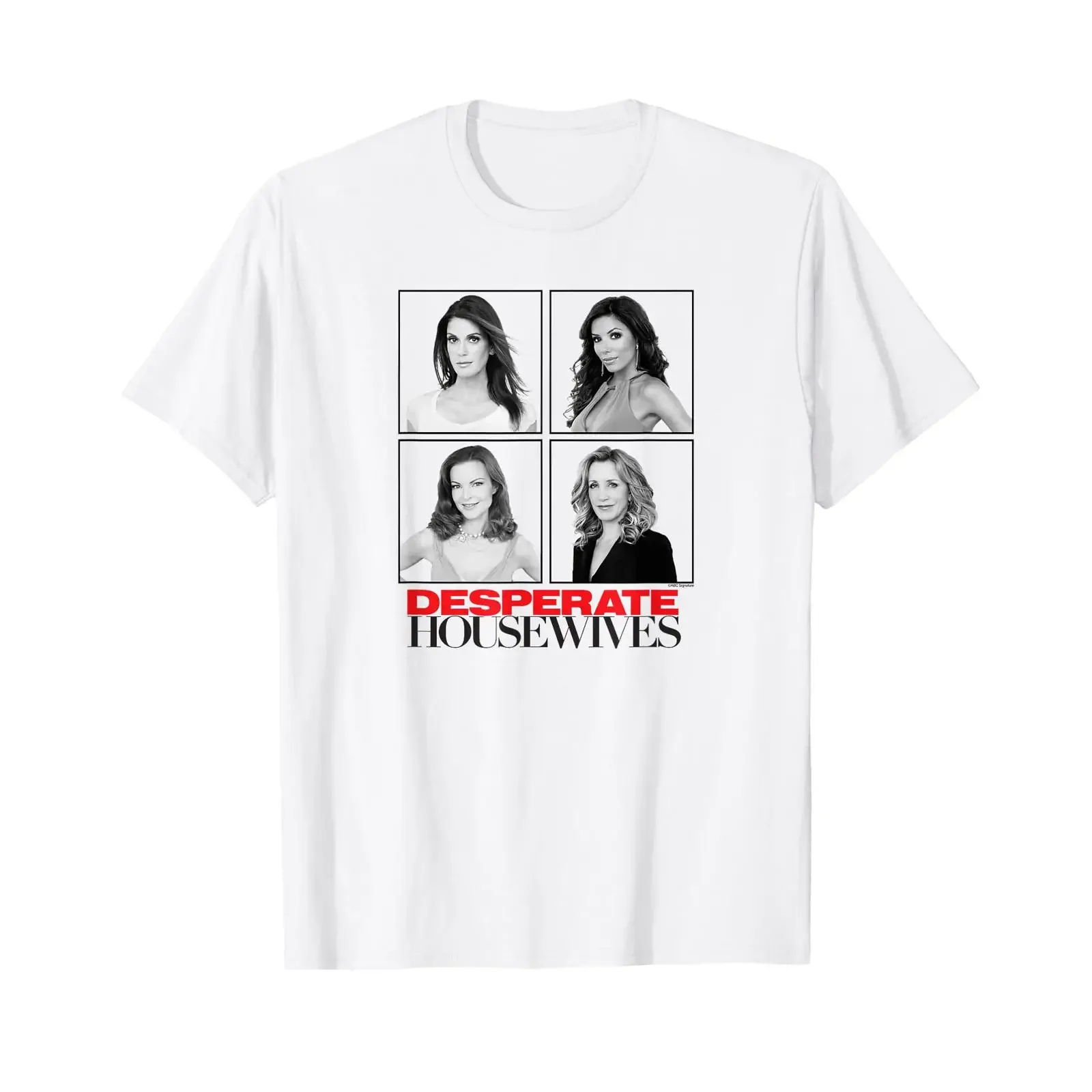Desperate Housewives Cast Photo Grid Retro TV Show T Shirt vintage Washed Soft homme Comfortable Unisex streetwear Stretched